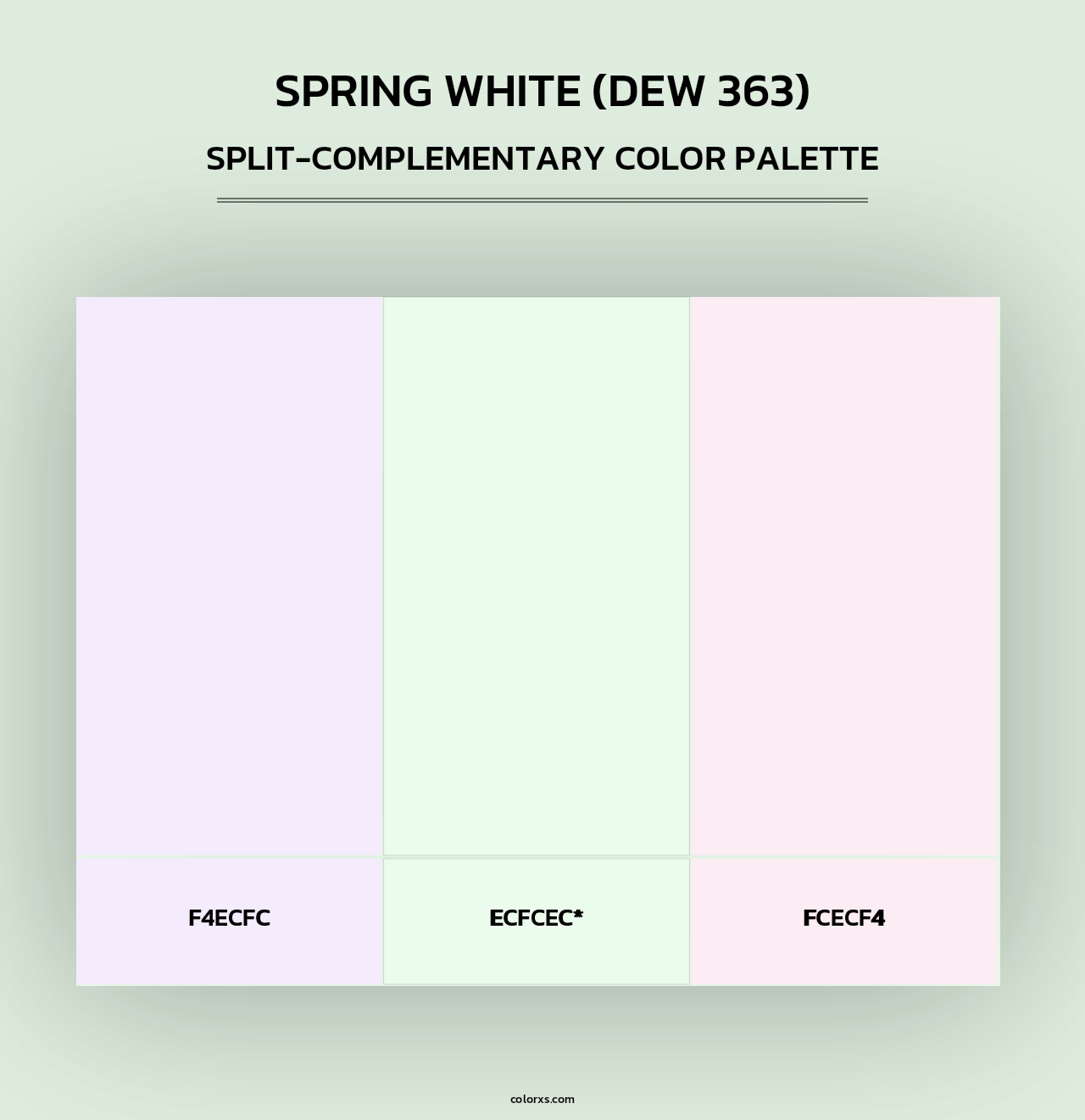 Spring White (DEW 363) - Split-Complementary Color Palette