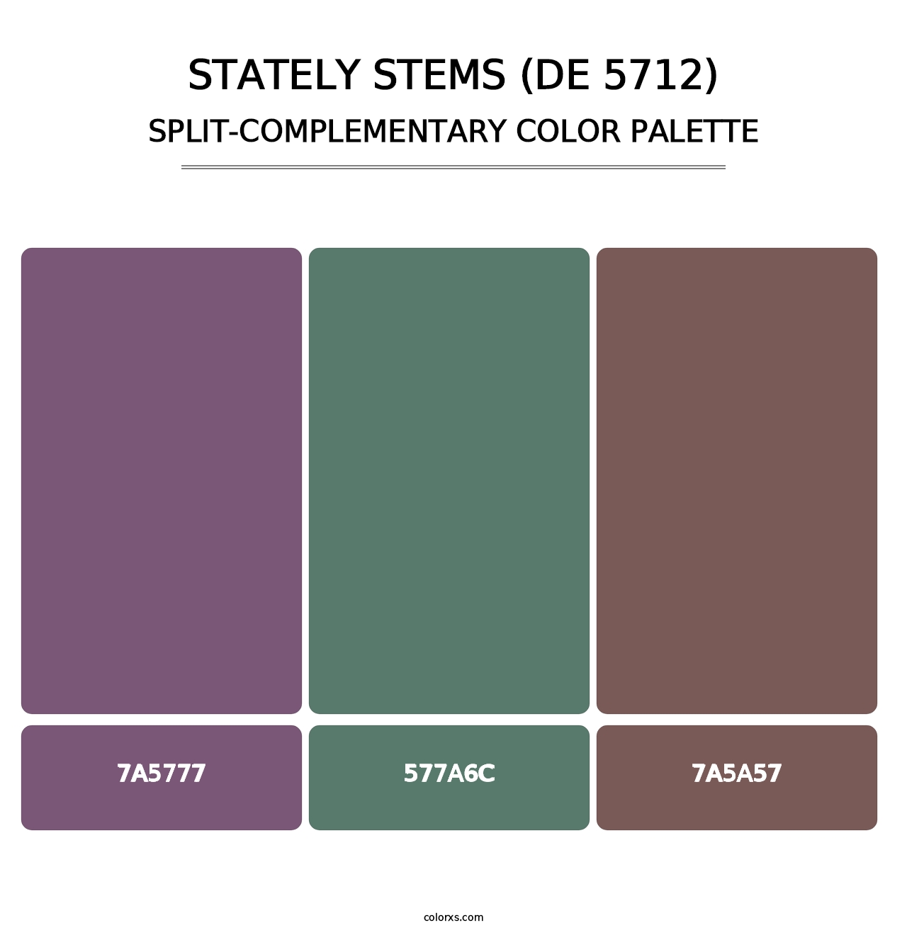 Stately Stems (DE 5712) - Split-Complementary Color Palette