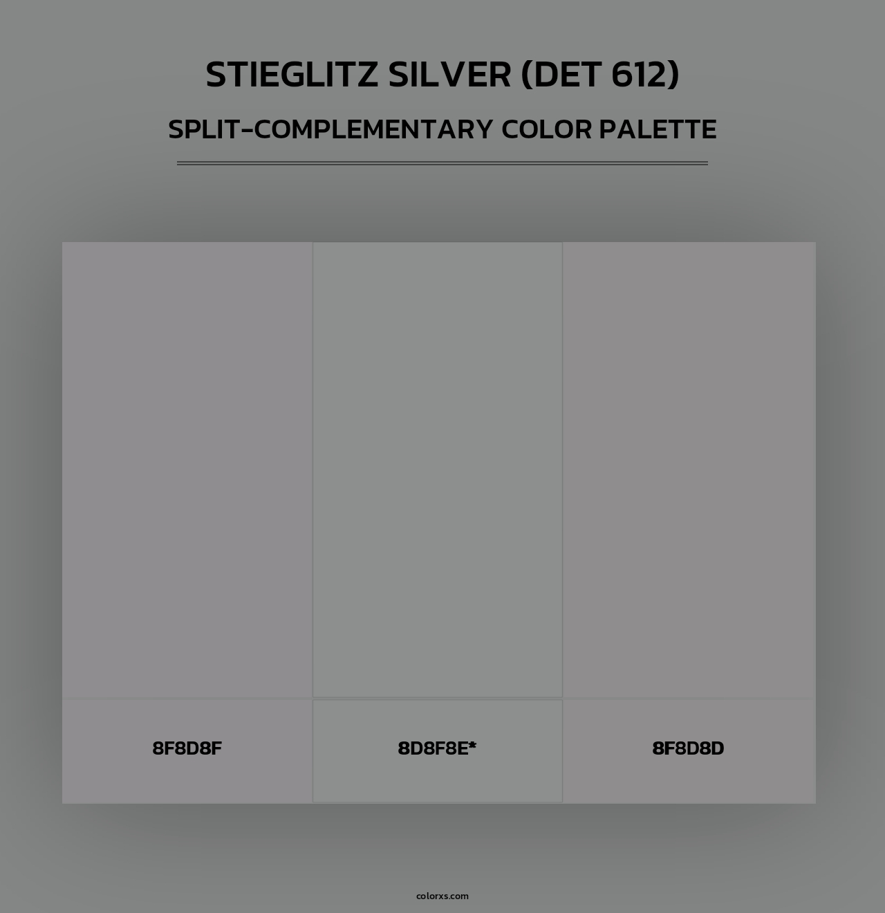 Stieglitz Silver (DET 612) - Split-Complementary Color Palette