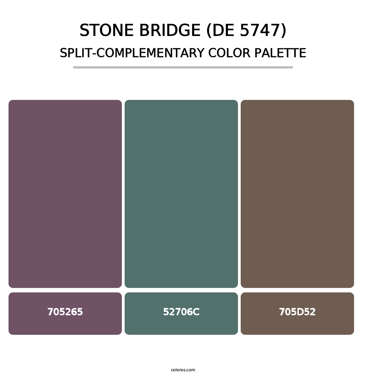 Stone Bridge (DE 5747) - Split-Complementary Color Palette