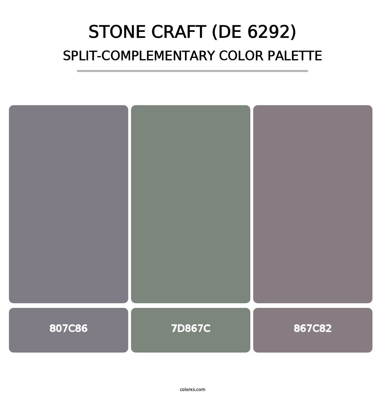 Stone Craft (DE 6292) - Split-Complementary Color Palette