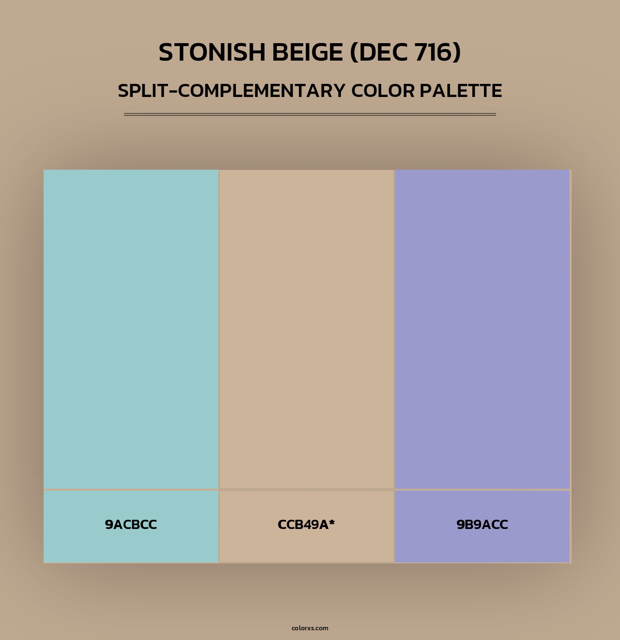 Stonish Beige (DEC 716) - Split-Complementary Color Palette