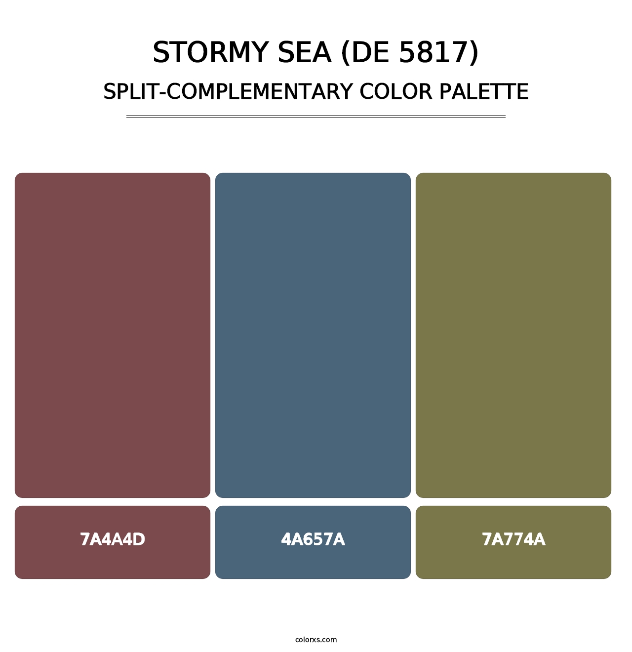 Stormy Sea (DE 5817) - Split-Complementary Color Palette