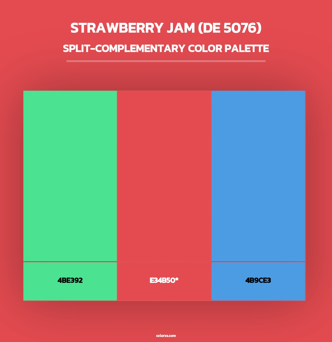 Strawberry Jam (DE 5076) - Split-Complementary Color Palette