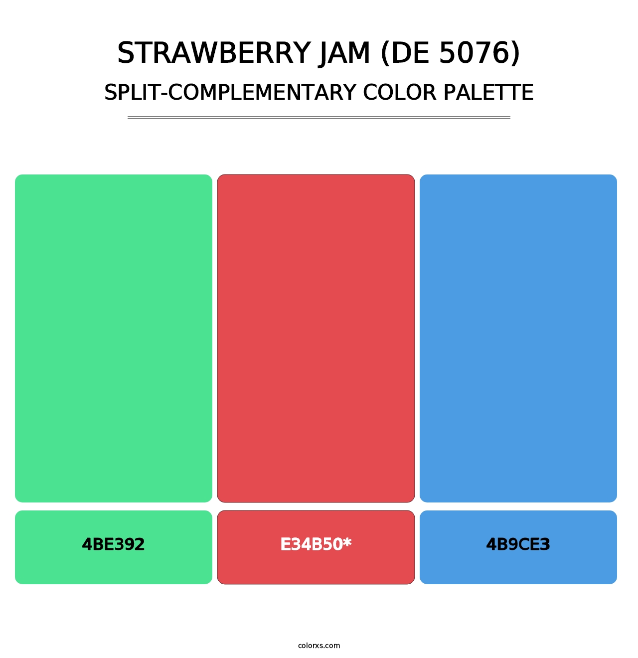 Strawberry Jam (DE 5076) - Split-Complementary Color Palette