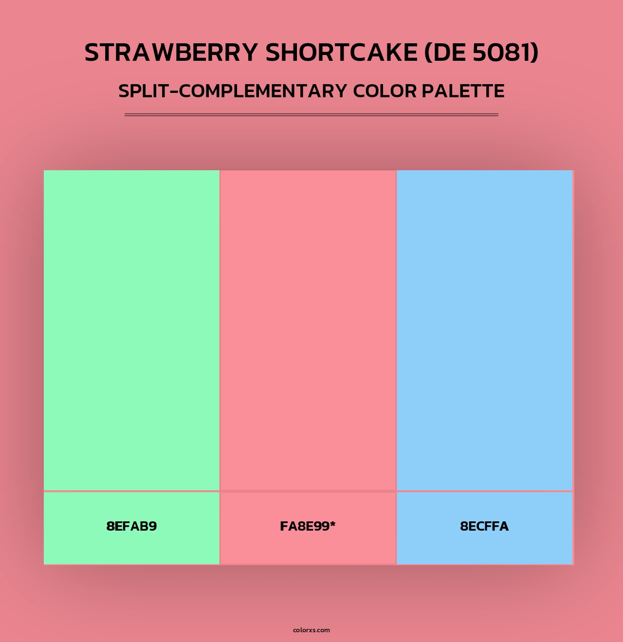 Strawberry Shortcake (DE 5081) - Split-Complementary Color Palette