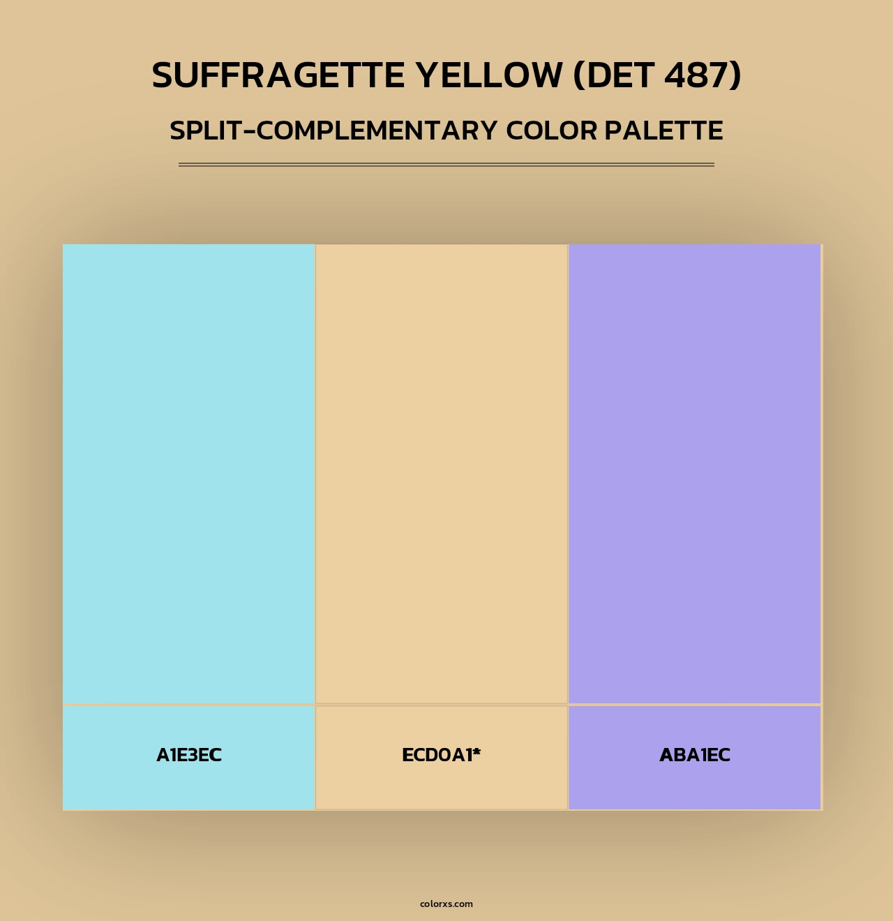 Suffragette Yellow (DET 487) - Split-Complementary Color Palette