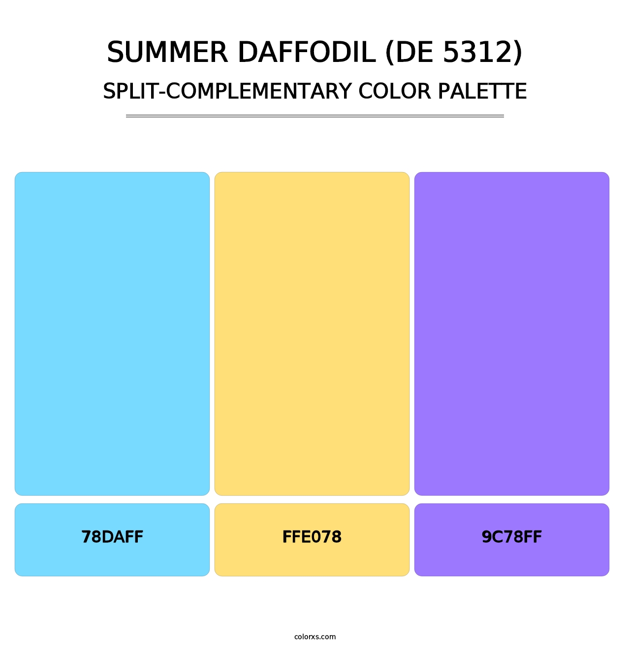 Summer Daffodil (DE 5312) - Split-Complementary Color Palette