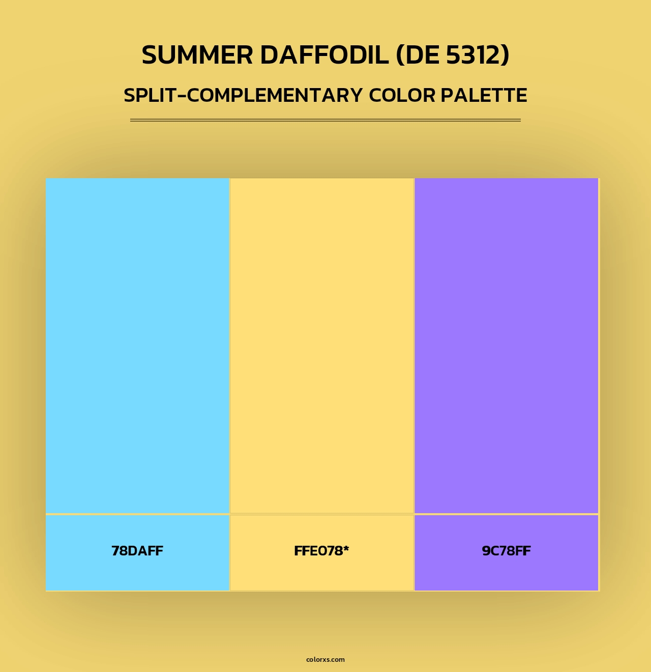 Summer Daffodil (DE 5312) - Split-Complementary Color Palette
