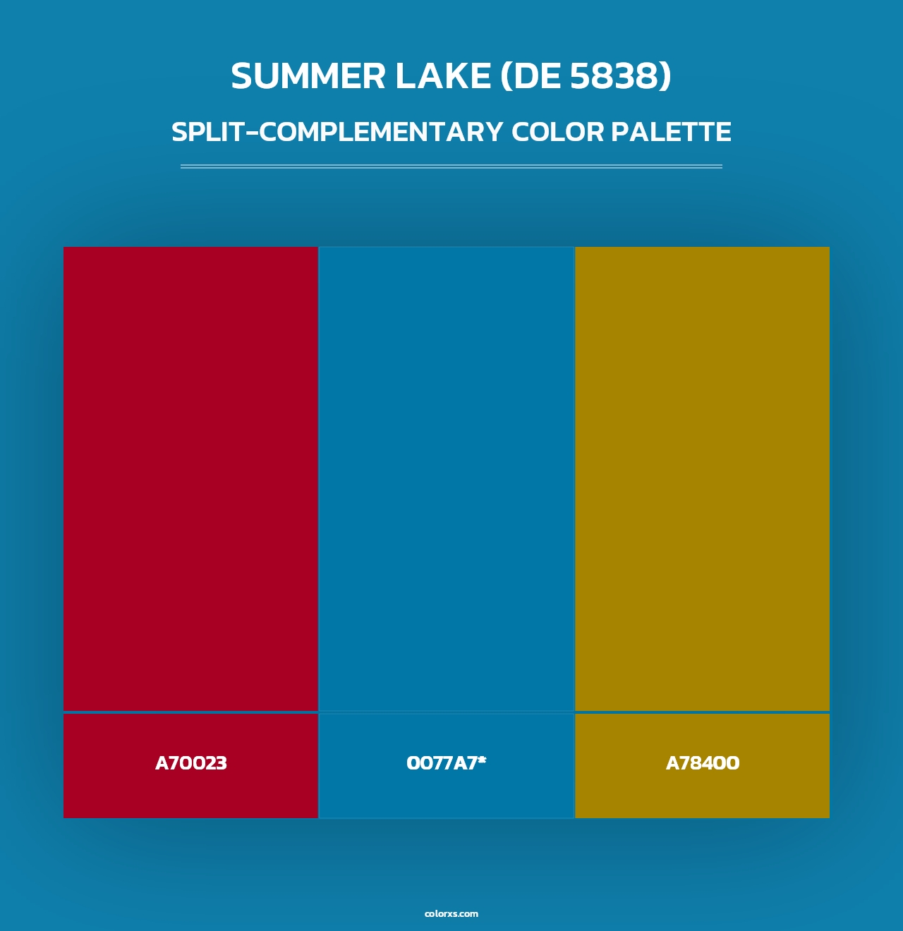 Summer Lake (DE 5838) - Split-Complementary Color Palette