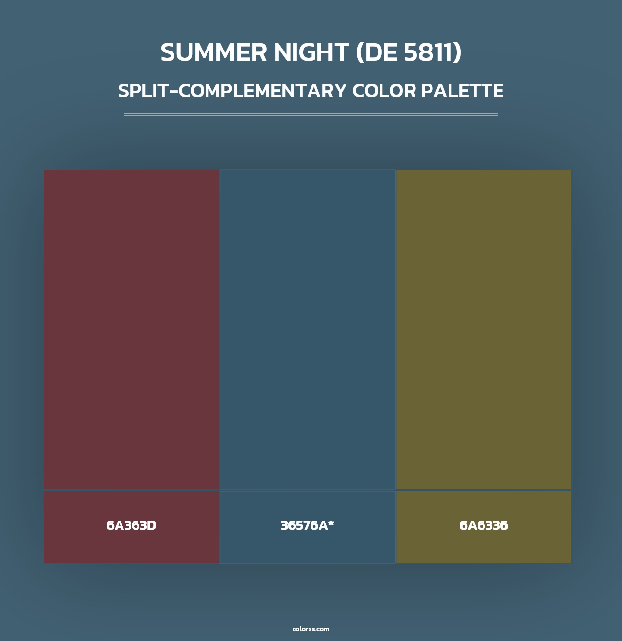 Summer Night (DE 5811) - Split-Complementary Color Palette