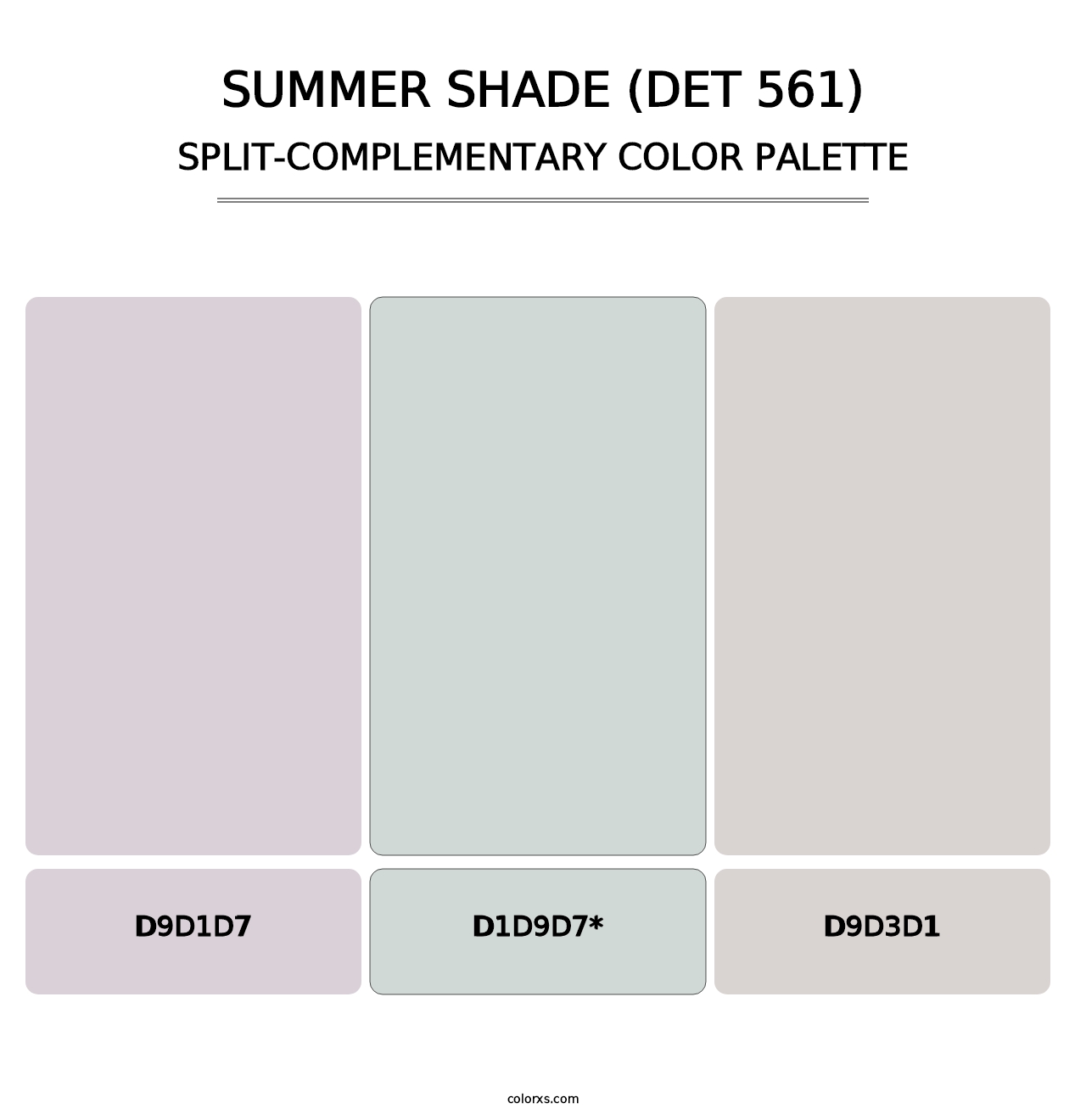 Summer Shade (DET 561) - Split-Complementary Color Palette