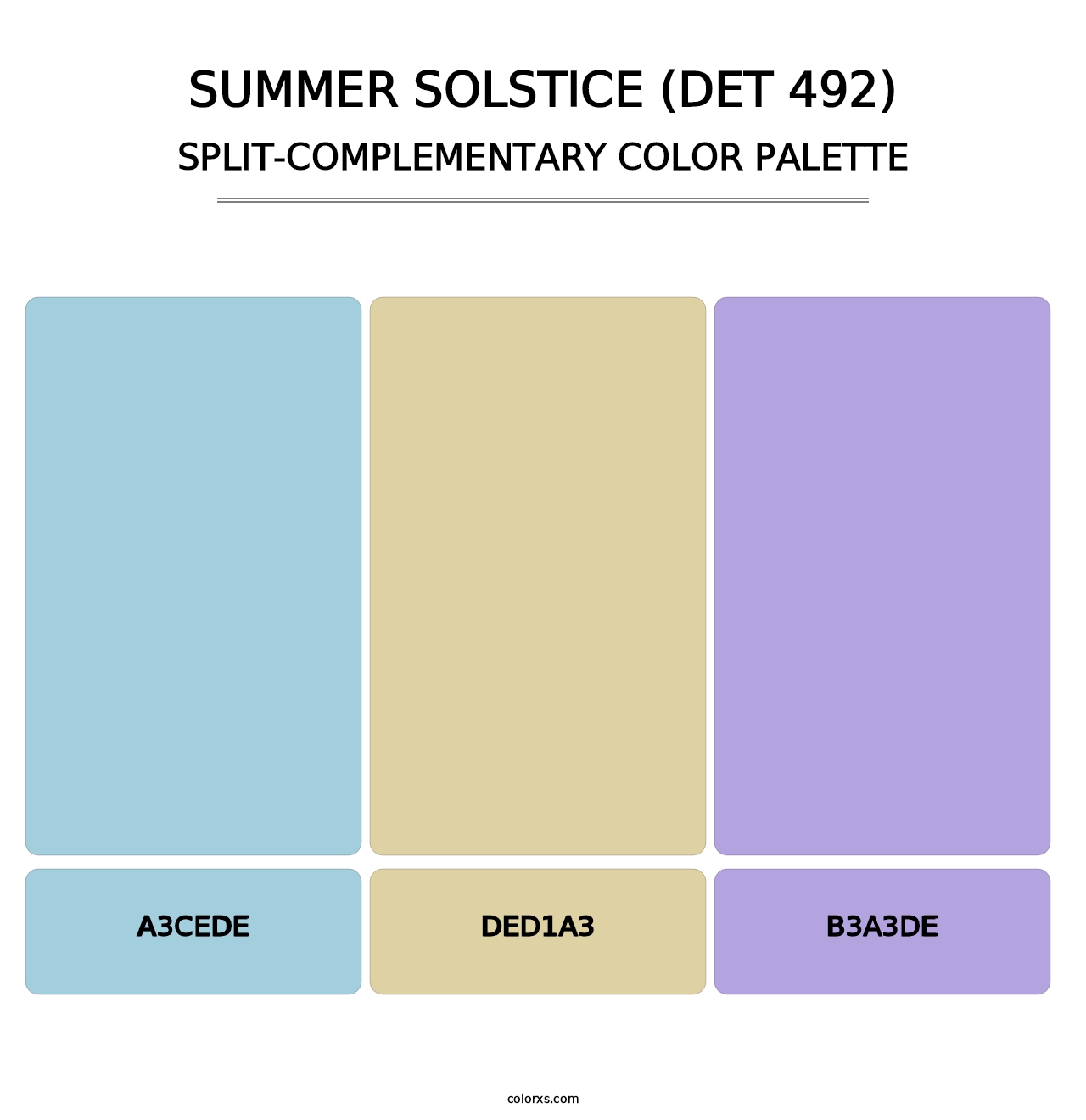 Summer Solstice (DET 492) - Split-Complementary Color Palette