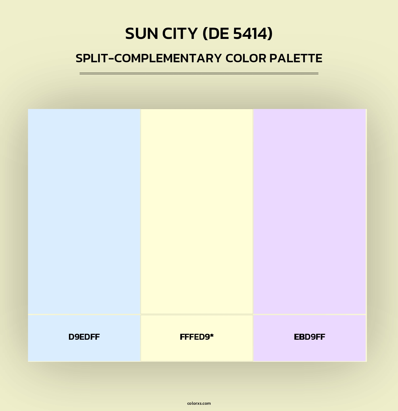 Sun City (DE 5414) - Split-Complementary Color Palette