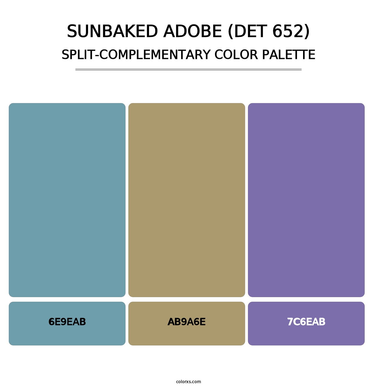 Sunbaked Adobe (DET 652) - Split-Complementary Color Palette