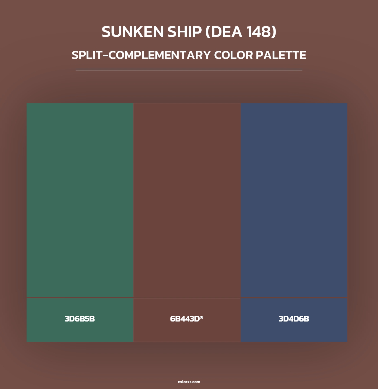 Sunken Ship (DEA 148) - Split-Complementary Color Palette