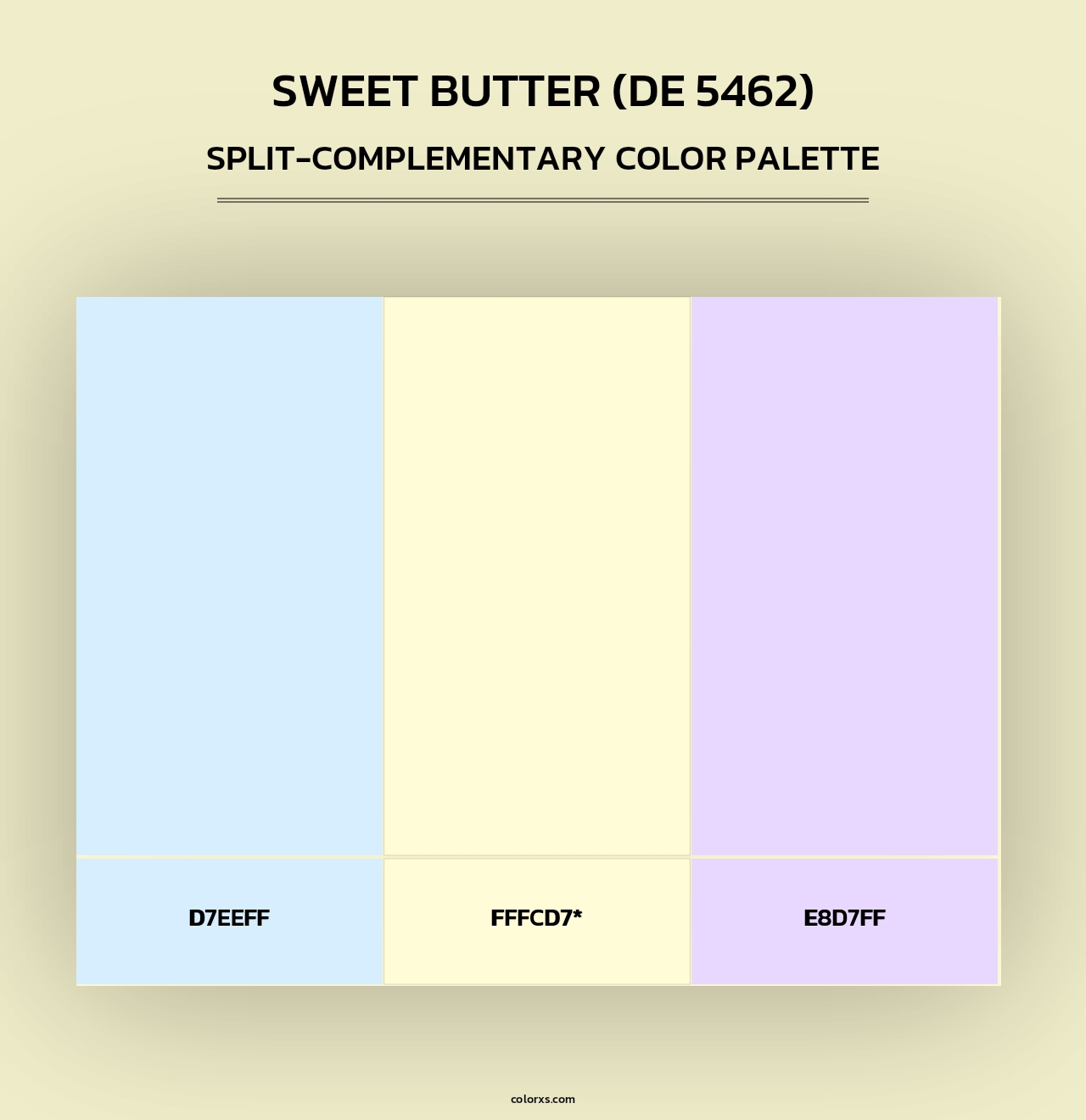 Sweet Butter (DE 5462) - Split-Complementary Color Palette