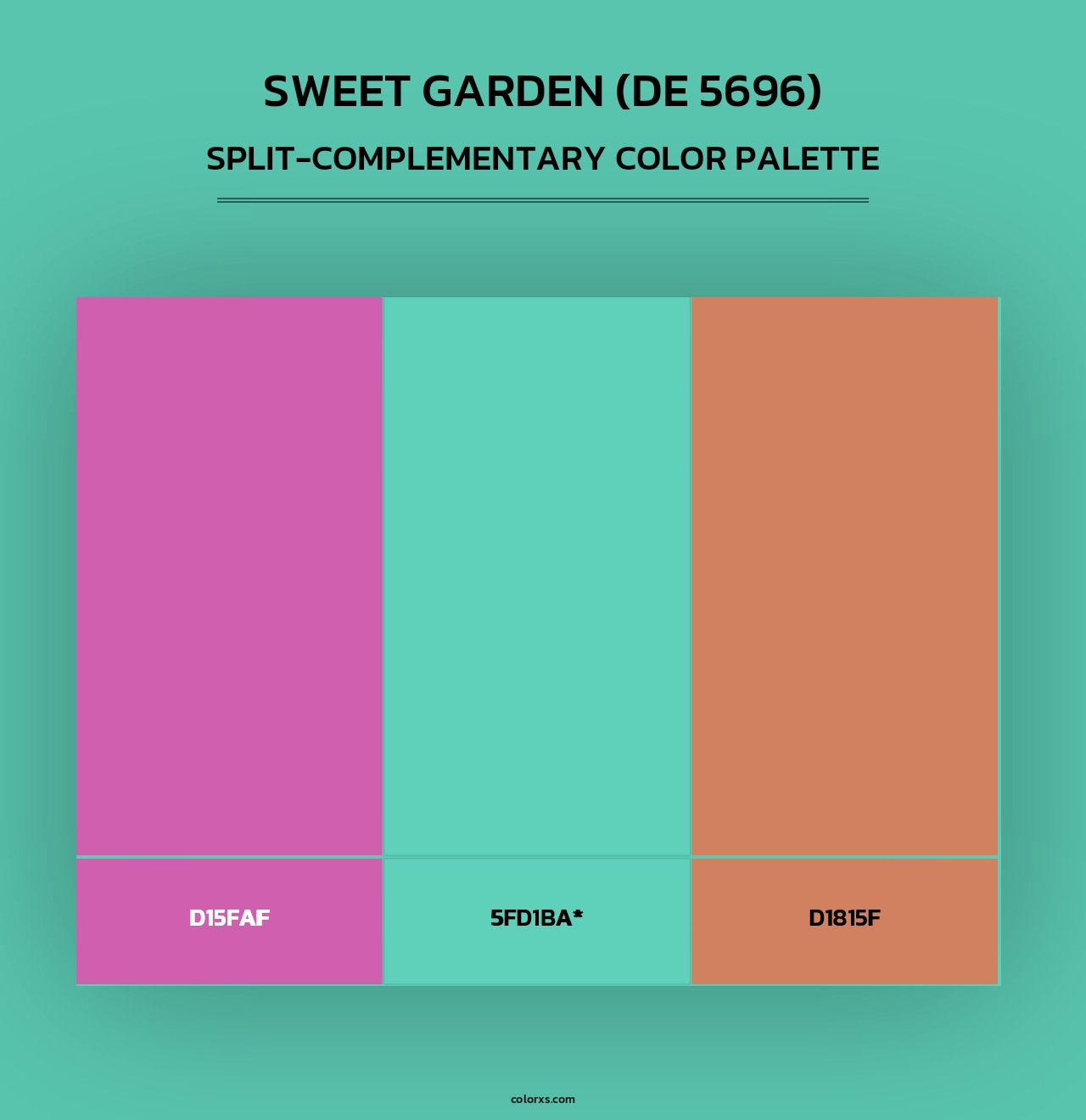 Sweet Garden (DE 5696) - Split-Complementary Color Palette