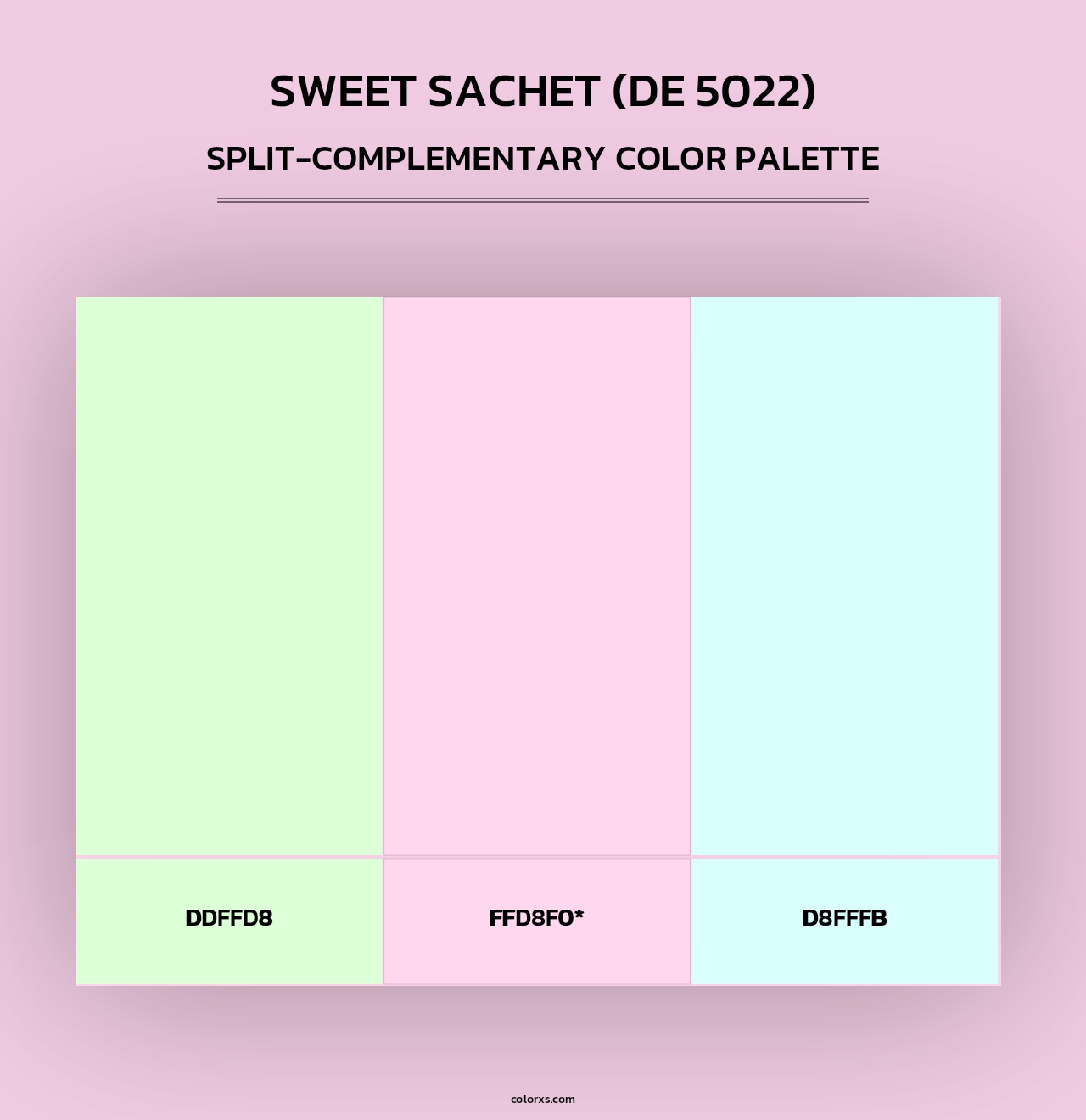 Sweet Sachet (DE 5022) - Split-Complementary Color Palette