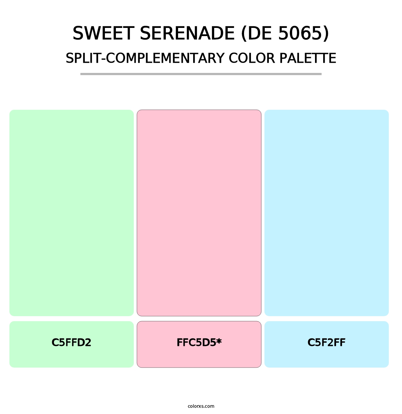 Sweet Serenade (DE 5065) - Split-Complementary Color Palette