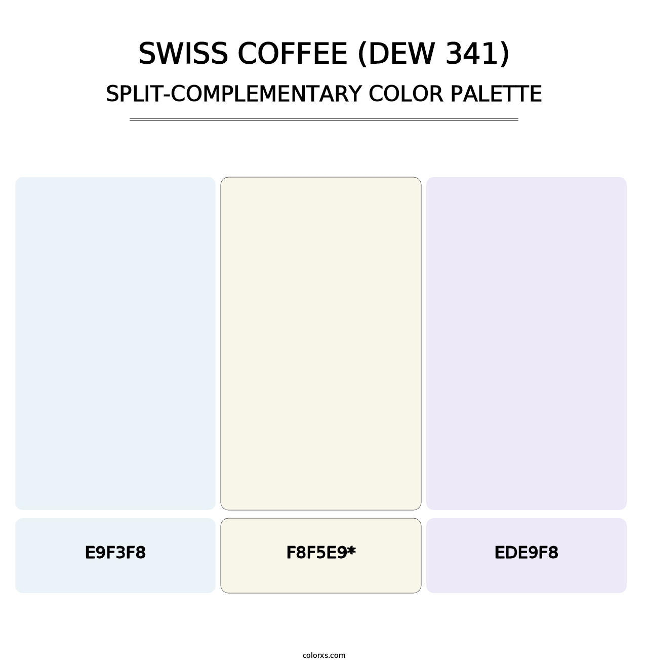 Swiss Coffee (DEW 341) - Split-Complementary Color Palette
