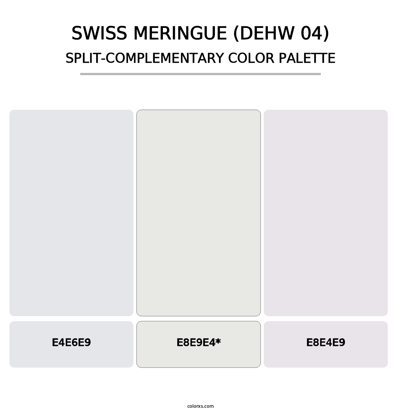 Swiss Meringue (DEHW 04) - Split-Complementary Color Palette