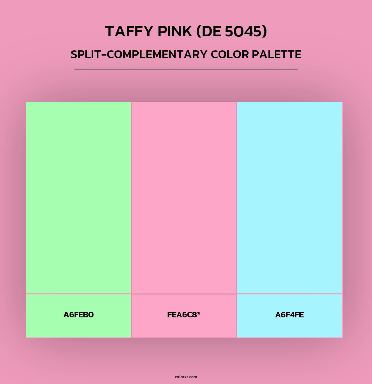 Taffy Pink (DE 5045) - Split-Complementary Color Palette