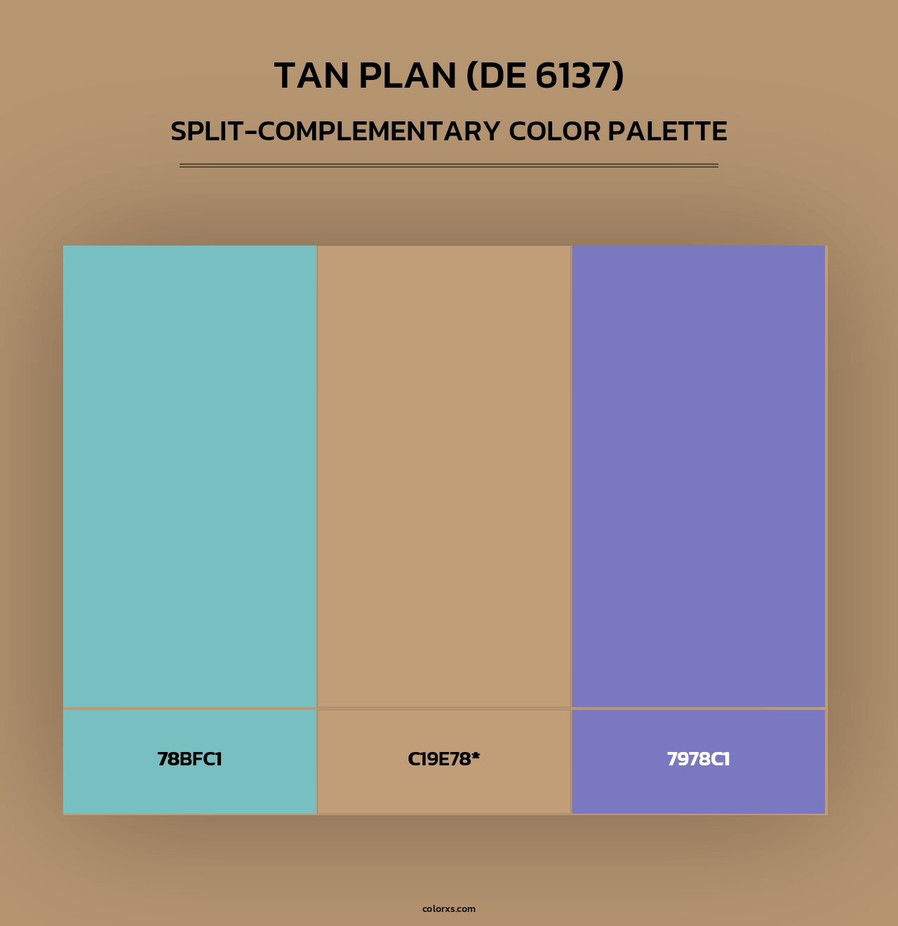 Tan Plan (DE 6137) - Split-Complementary Color Palette