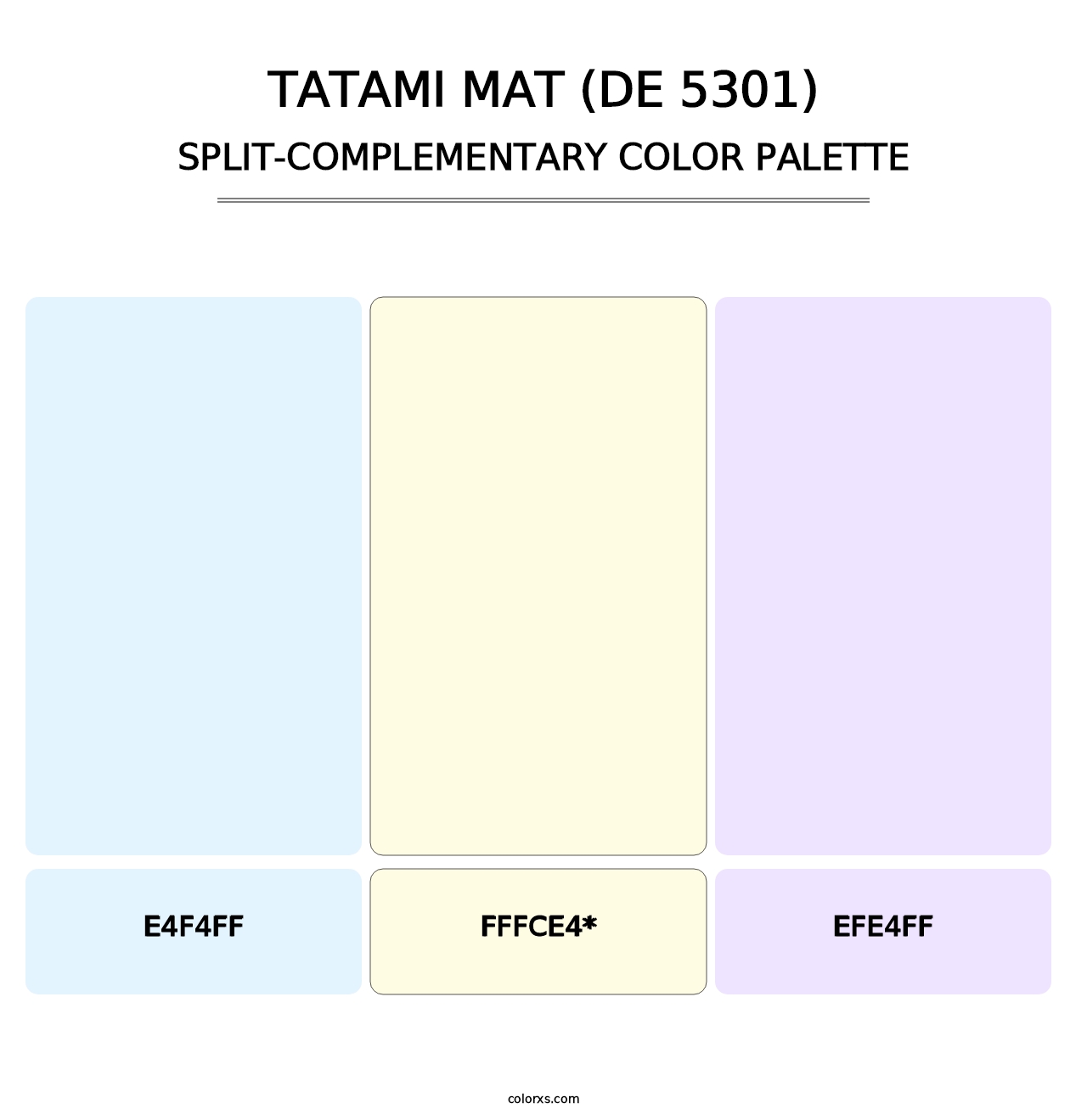 Tatami Mat (DE 5301) - Split-Complementary Color Palette