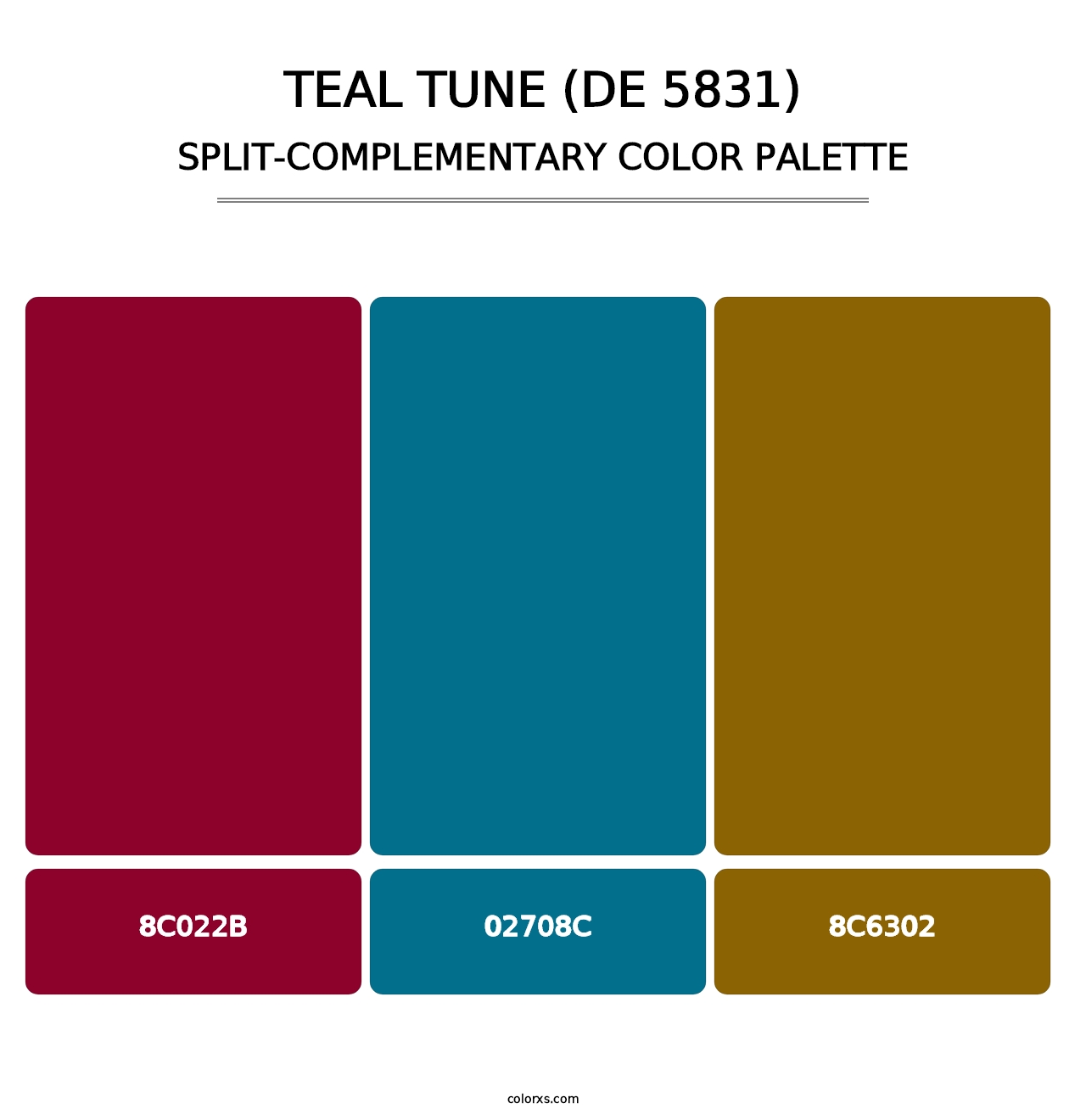 Teal Tune (DE 5831) - Split-Complementary Color Palette