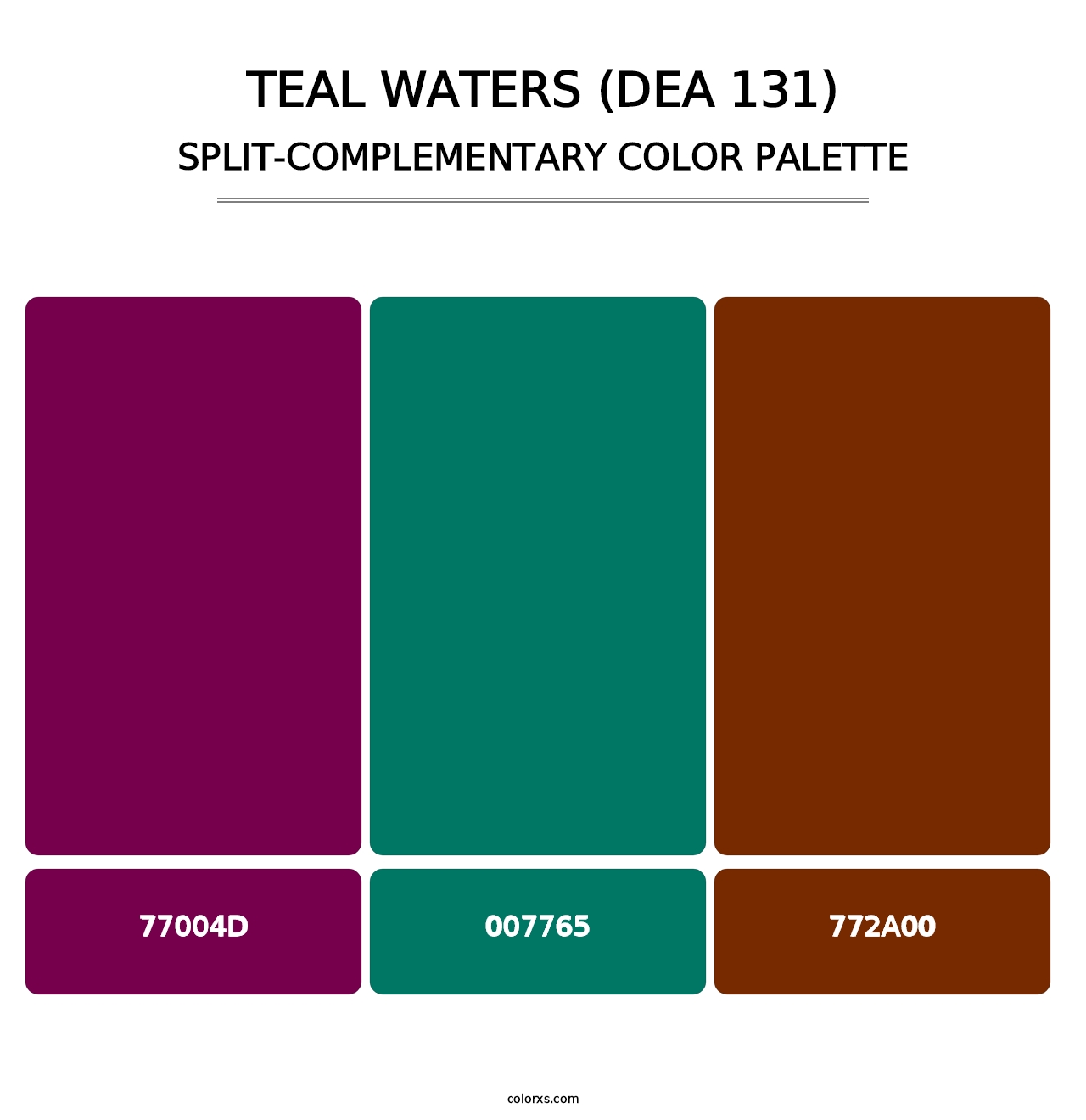 Teal Waters (DEA 131) - Split-Complementary Color Palette