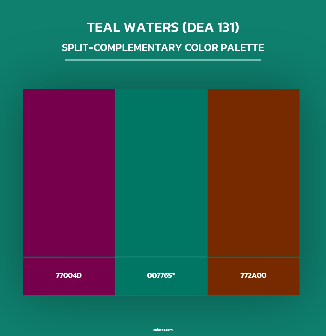 Teal Waters (DEA 131) - Split-Complementary Color Palette