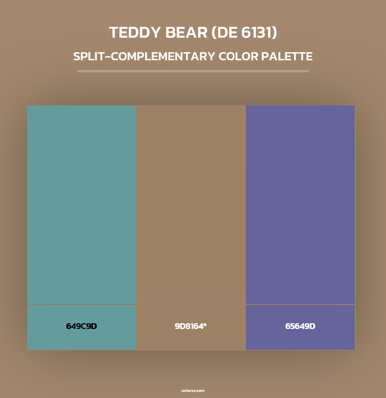 Teddy Bear (DE 6131) - Split-Complementary Color Palette
