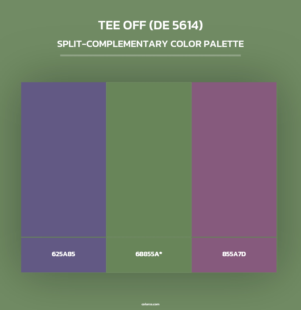 Tee Off (DE 5614) - Split-Complementary Color Palette