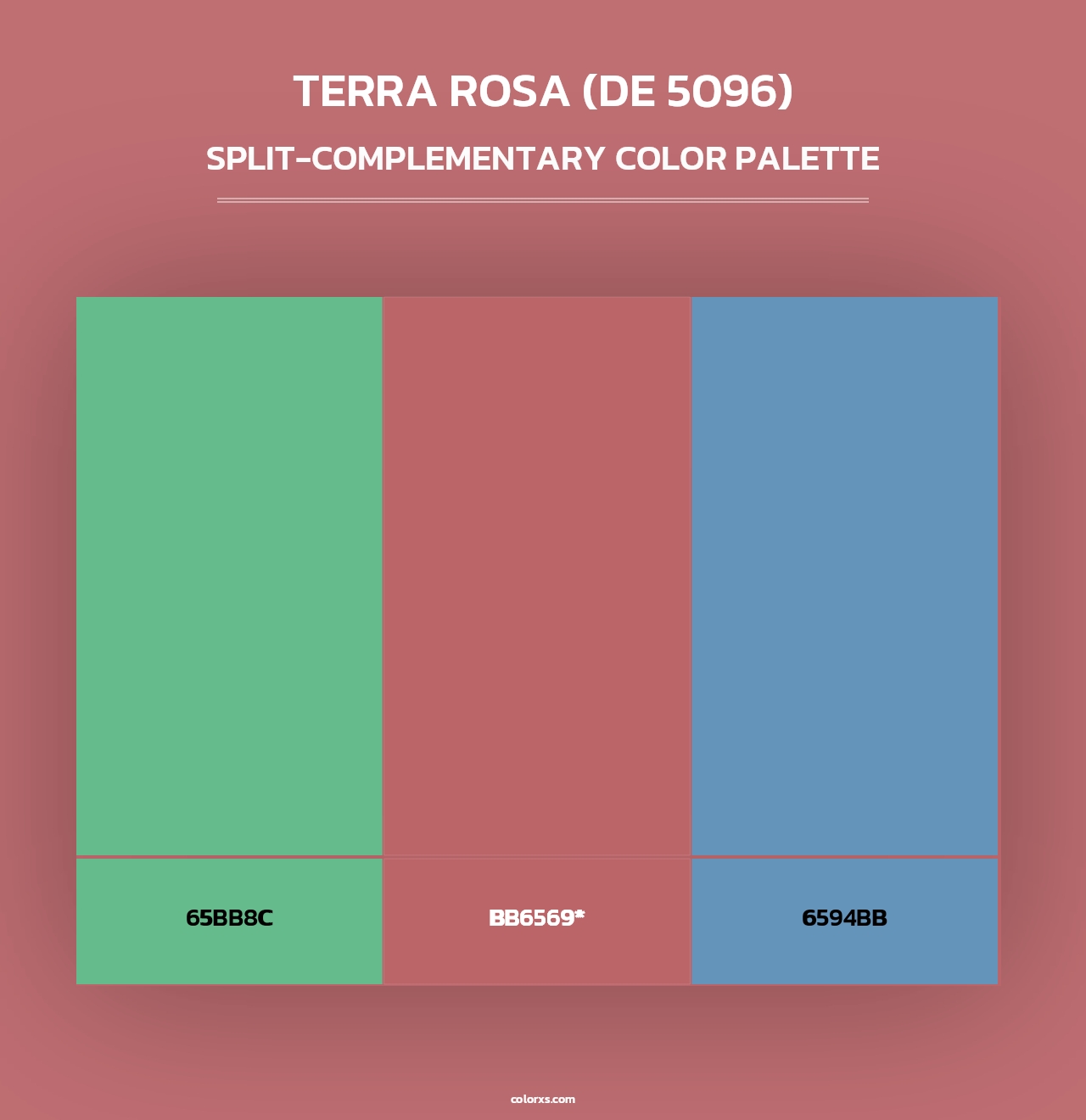 Terra Rosa (DE 5096) - Split-Complementary Color Palette