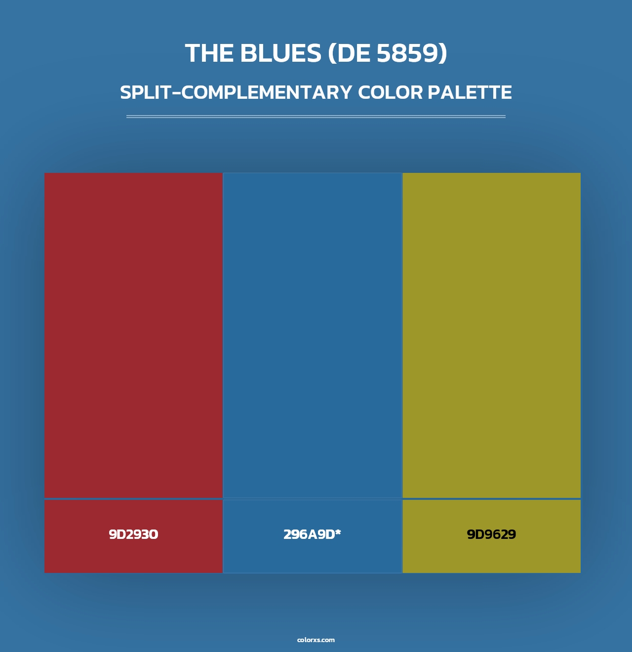 The Blues (DE 5859) - Split-Complementary Color Palette