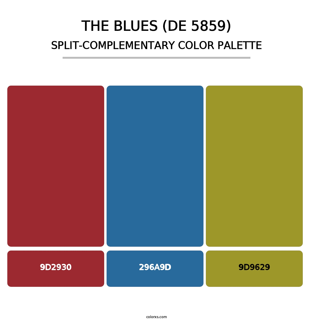 The Blues (DE 5859) - Split-Complementary Color Palette