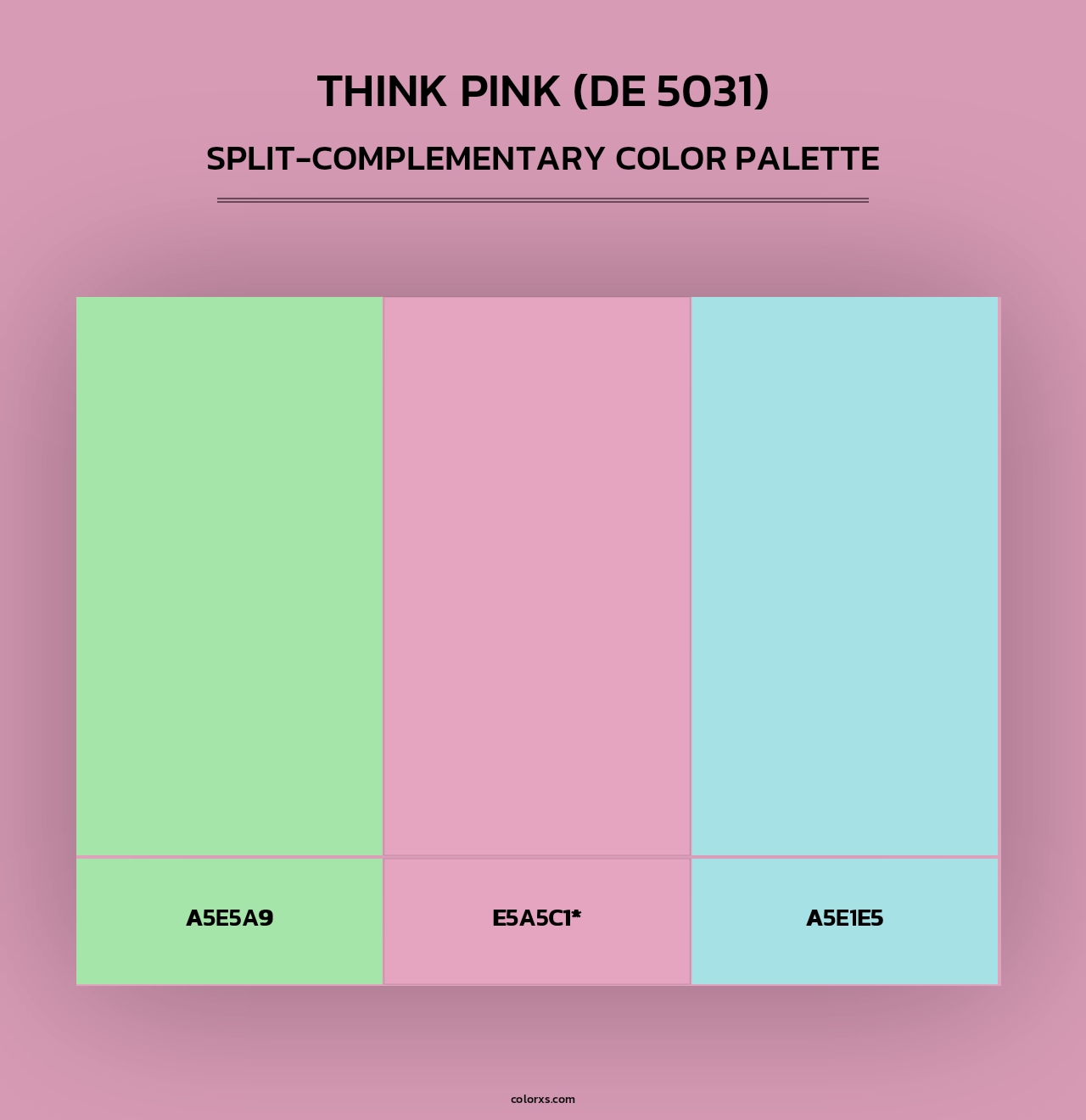 Think Pink (DE 5031) - Split-Complementary Color Palette