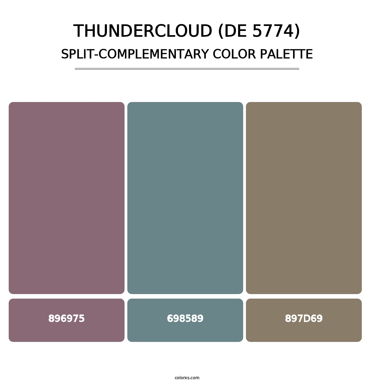 Thundercloud (DE 5774) - Split-Complementary Color Palette