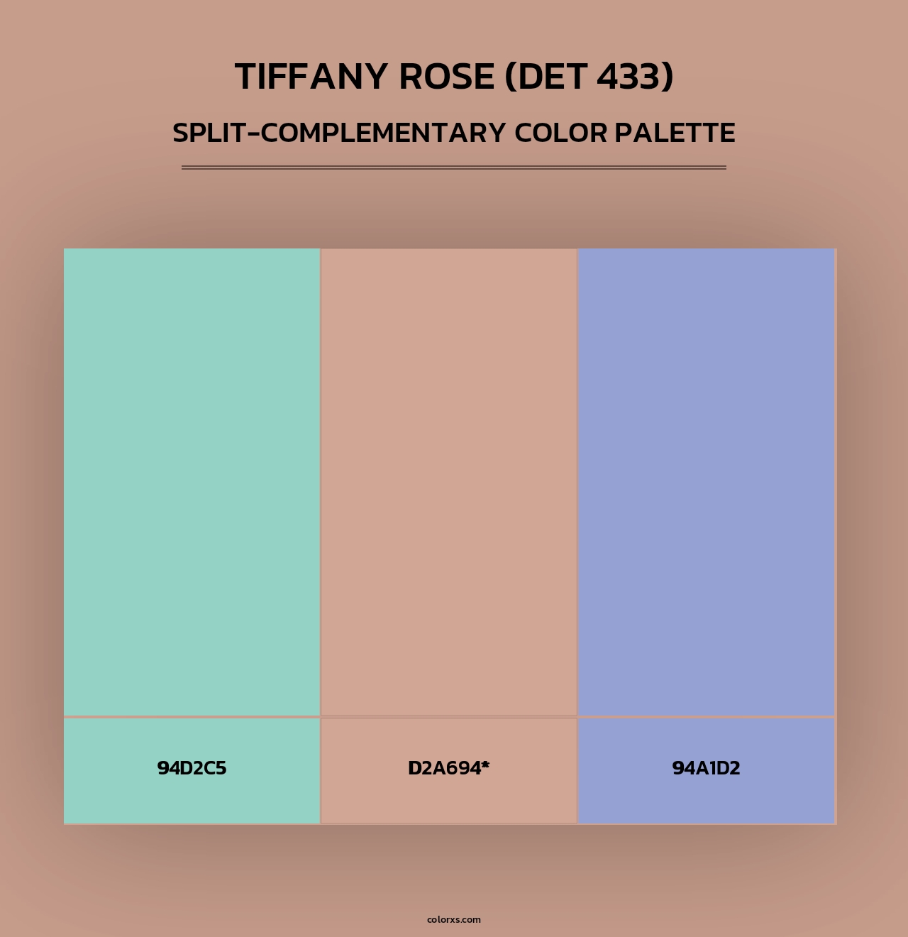Tiffany Rose (DET 433) - Split-Complementary Color Palette