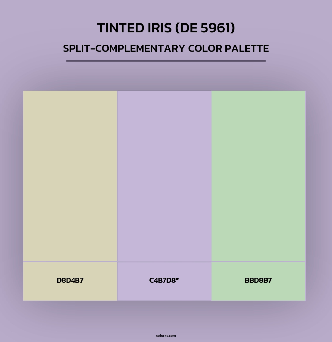 Tinted Iris (DE 5961) - Split-Complementary Color Palette