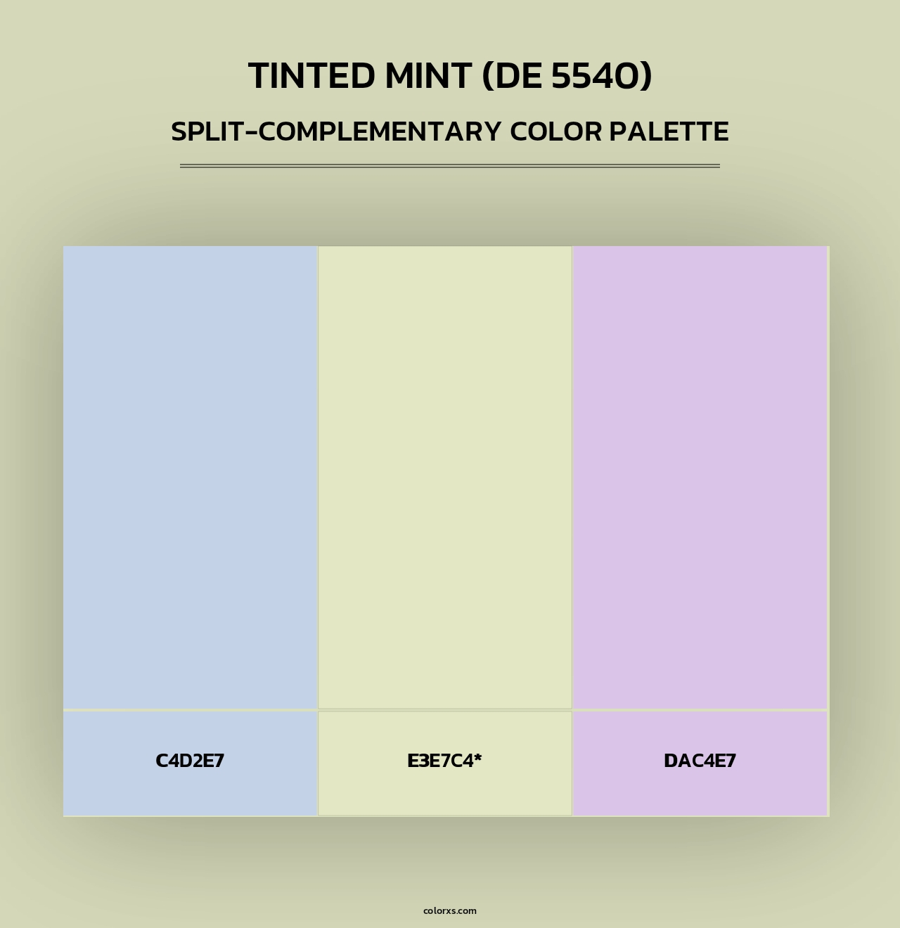 Tinted Mint (DE 5540) - Split-Complementary Color Palette