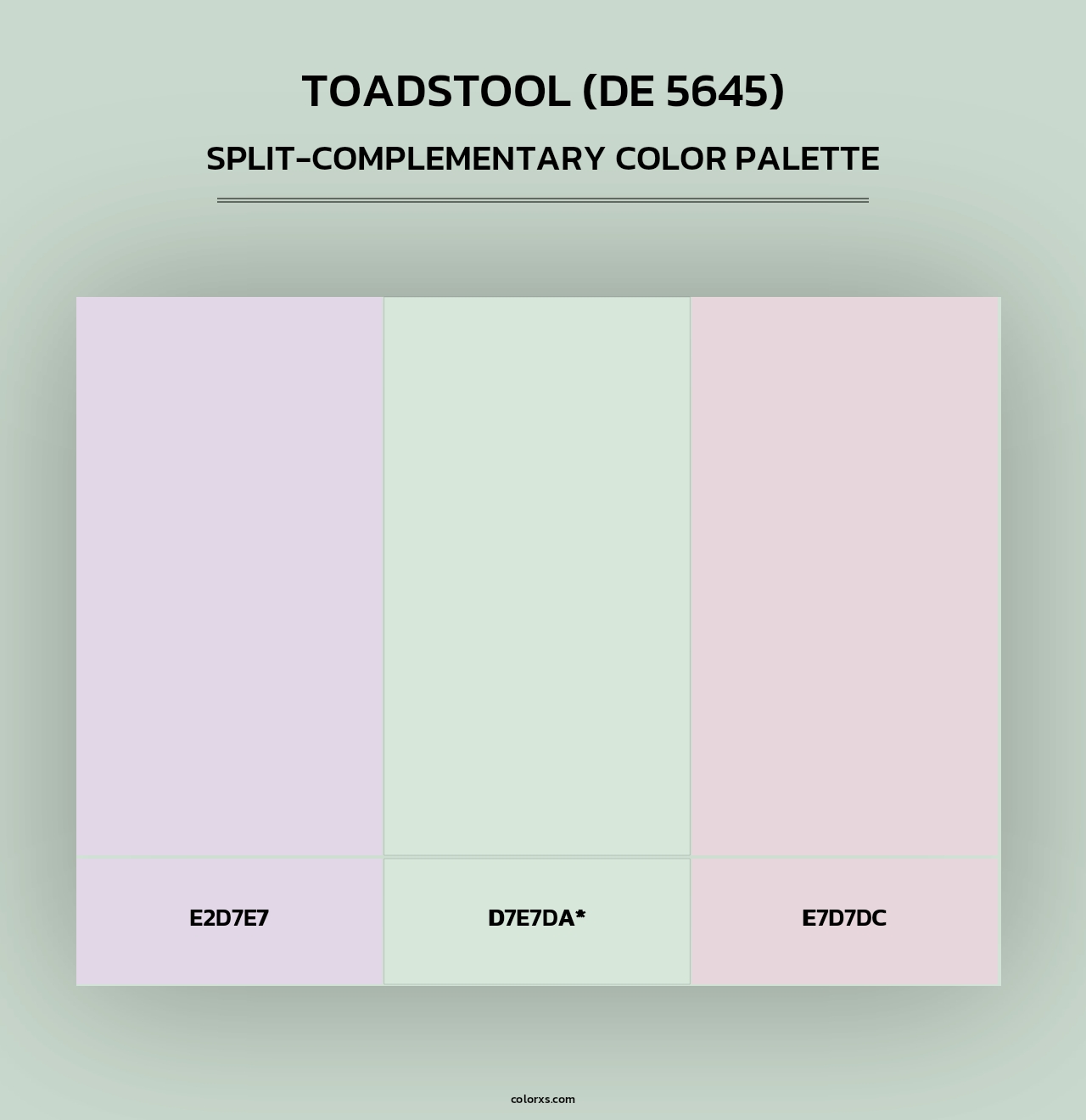 Toadstool (DE 5645) - Split-Complementary Color Palette