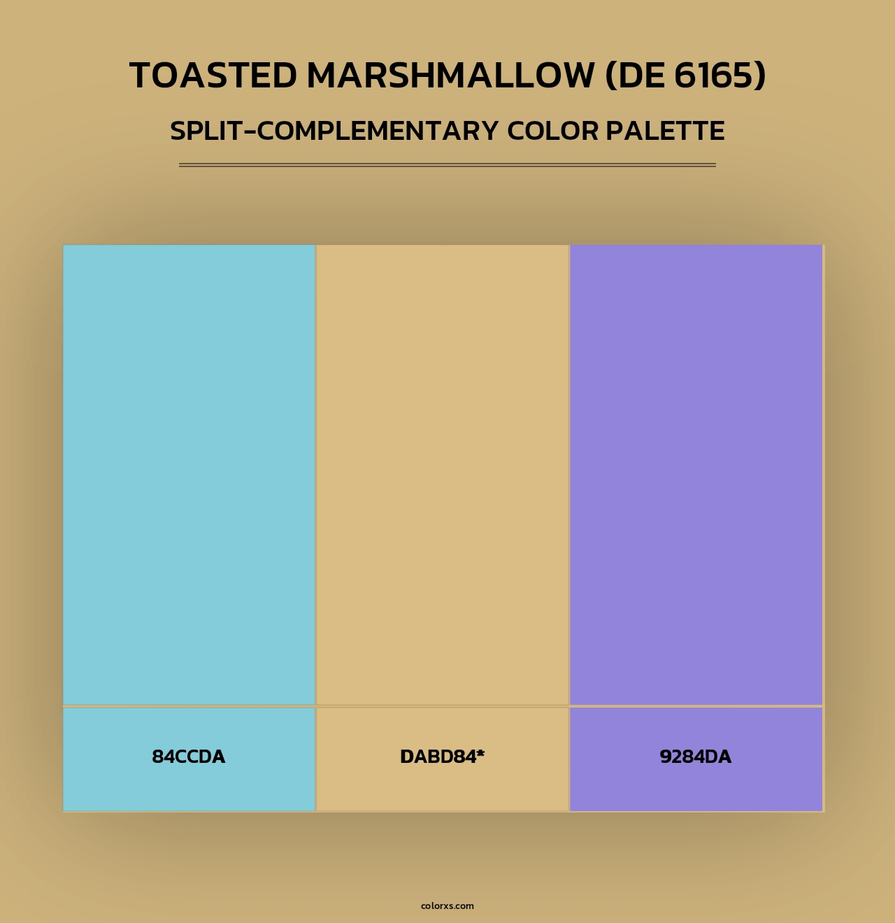 Toasted Marshmallow (DE 6165) - Split-Complementary Color Palette