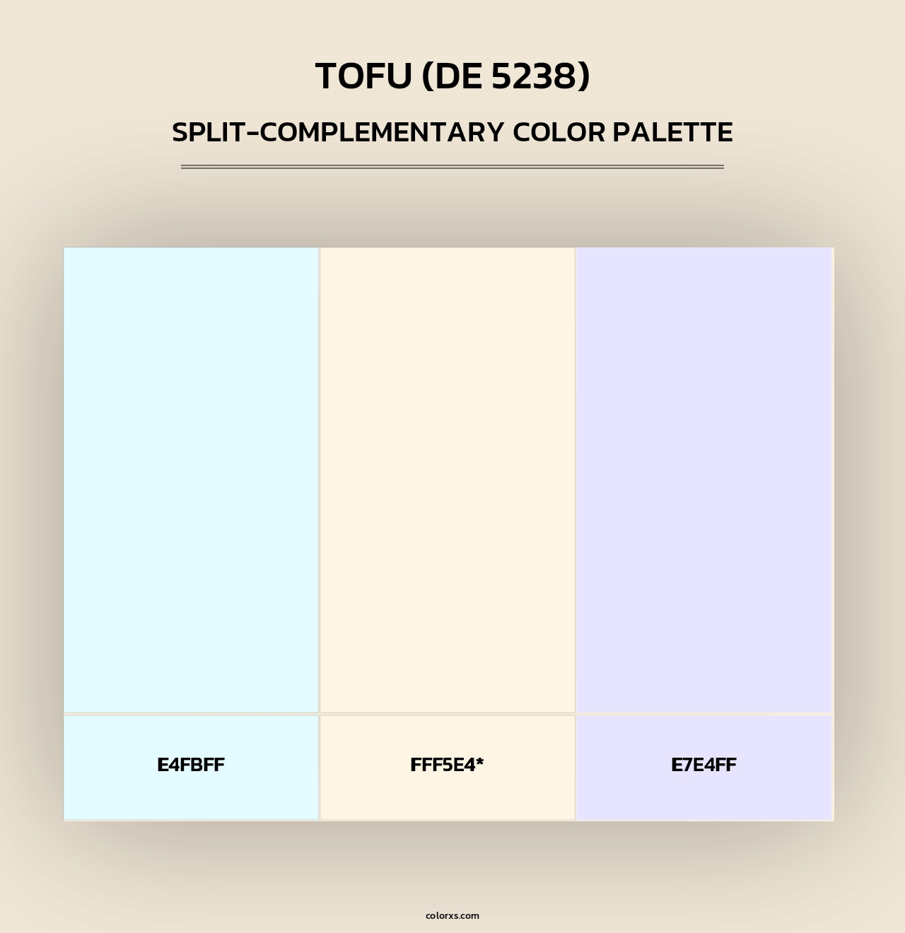 Tofu (DE 5238) - Split-Complementary Color Palette