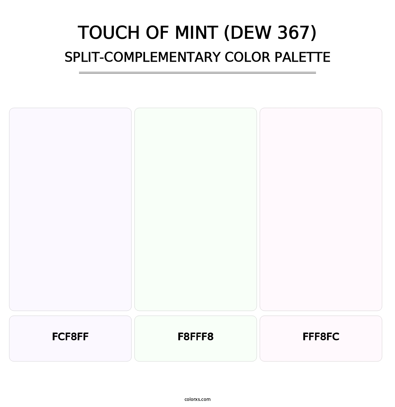 Touch of Mint (DEW 367) - Split-Complementary Color Palette