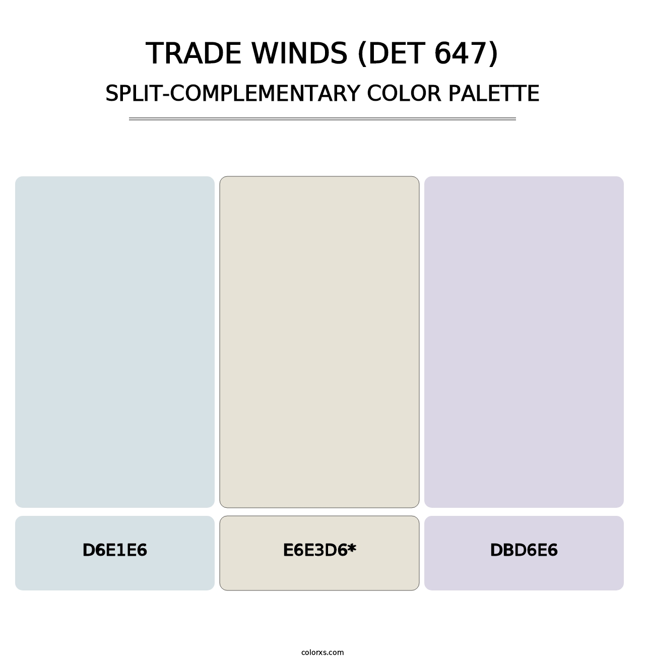 Trade Winds (DET 647) - Split-Complementary Color Palette