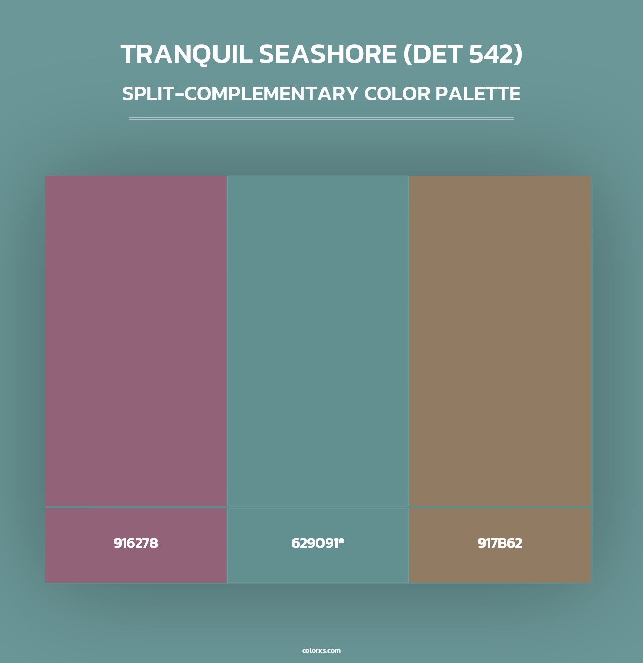 Tranquil Seashore (DET 542) - Split-Complementary Color Palette
