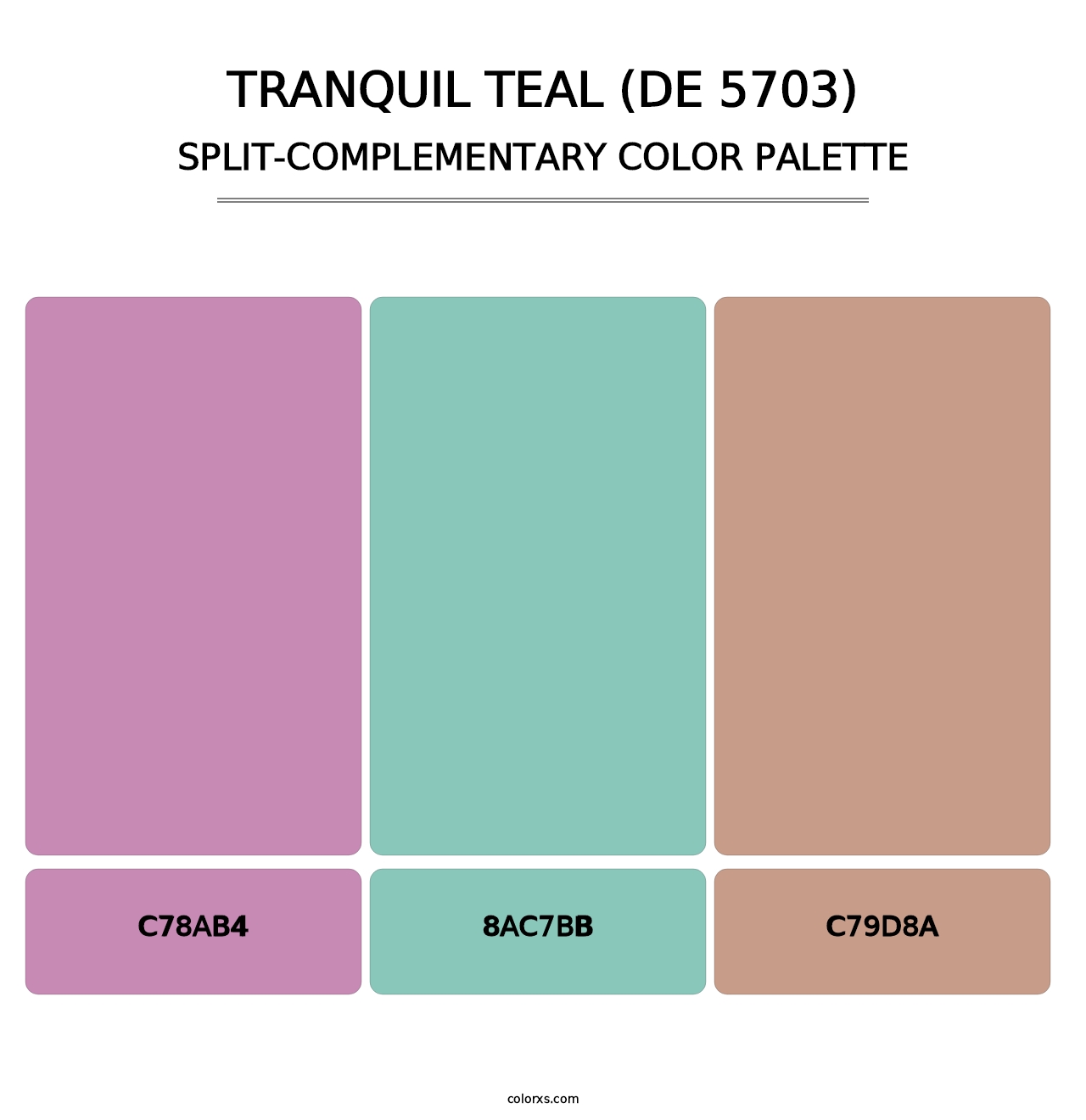 Tranquil Teal (DE 5703) - Split-Complementary Color Palette