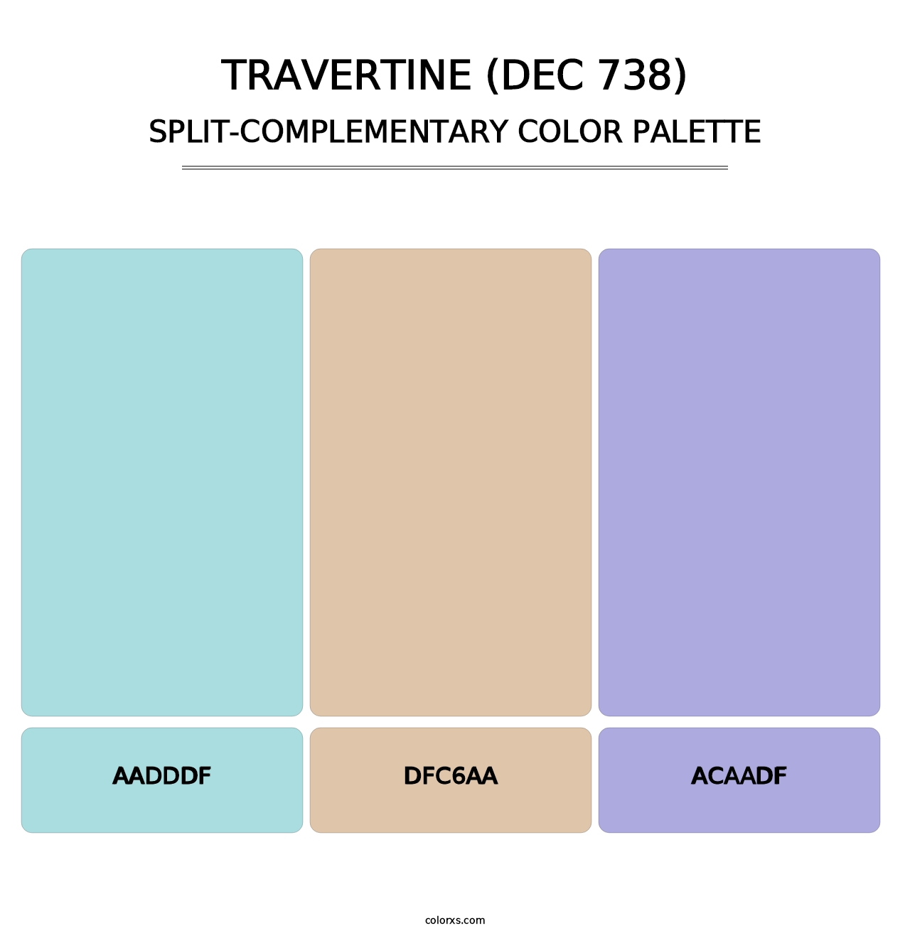Travertine (DEC 738) - Split-Complementary Color Palette